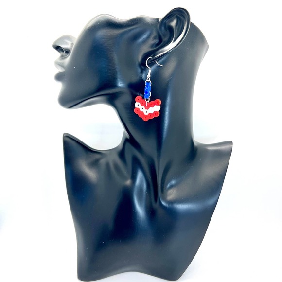 USA Earrings - 4th of July Earrings - American Flag Earrings - Patriotic Earring - Picture 5 of 5